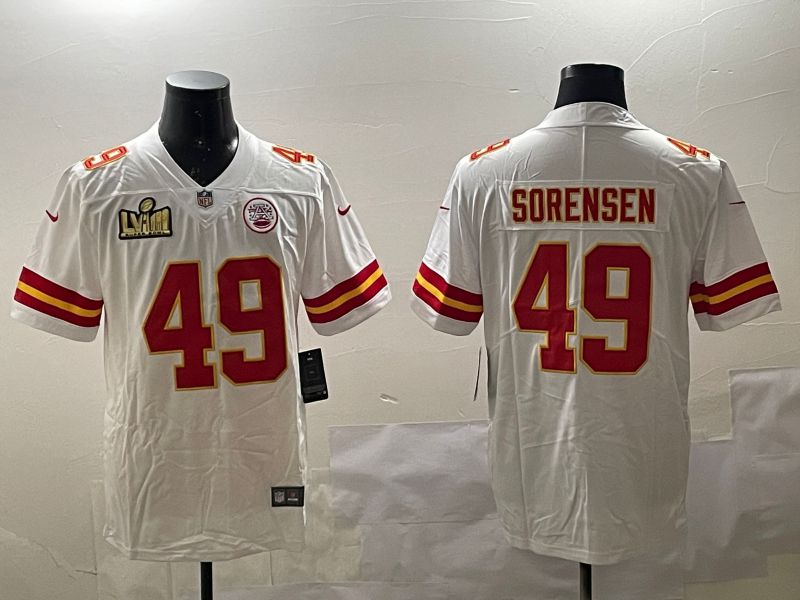 Men Kansas City Chiefs #49 Sorensen White Second generations 2025 Nike Limited NFL Jersey style 3